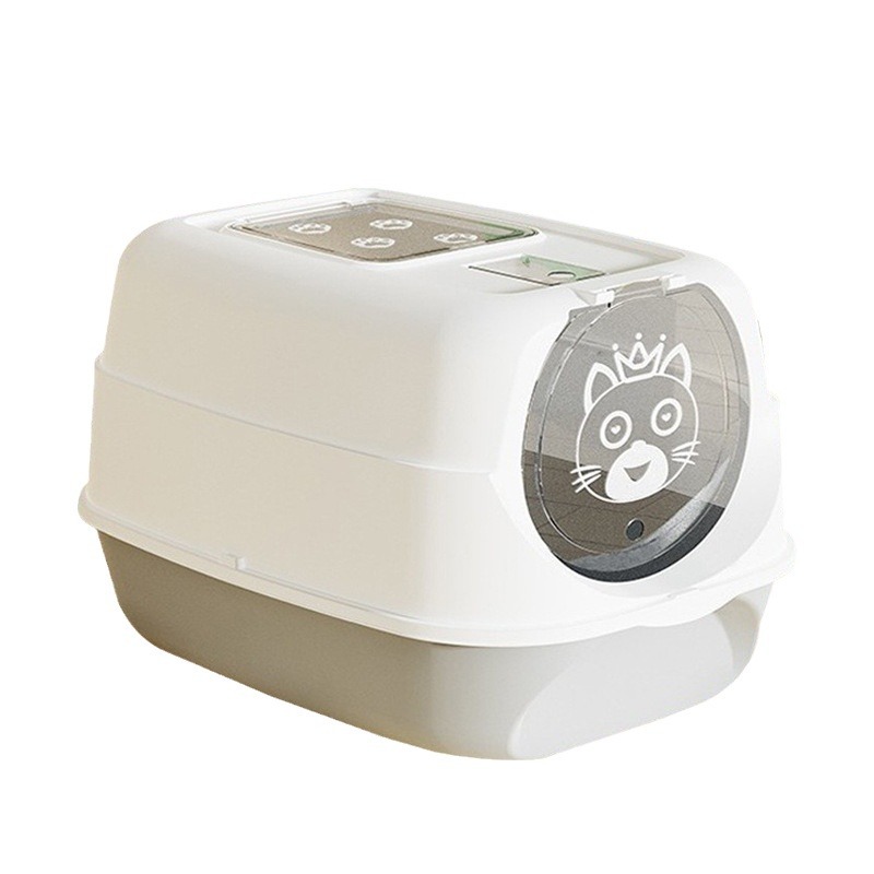 Caja de arena para gatos de gran tamaño completo semicerrado gato inodoro desodorante anti-Arena caja de arena extra pequeña caja de arena para gatos suministros para gatos