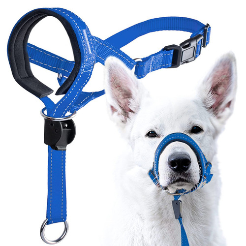 Dog muzzle adjustable dog pet traction suit training with anti-bite mask dog leash breathable and lightweight
