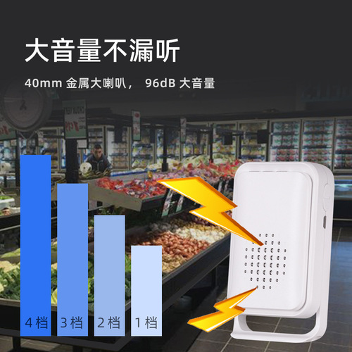 Welcome to the shop doorbell chime, infrared sensor for shop entrance, split-type smart wireless hotel greeter