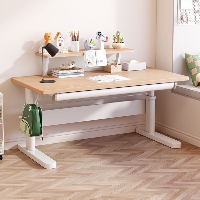 Solid Wood Children's Study Table, Primary and Secondary School Students' Home Desk, Liftable Desk and Chair, Beech Wood Desk, Computer Desk, Desk