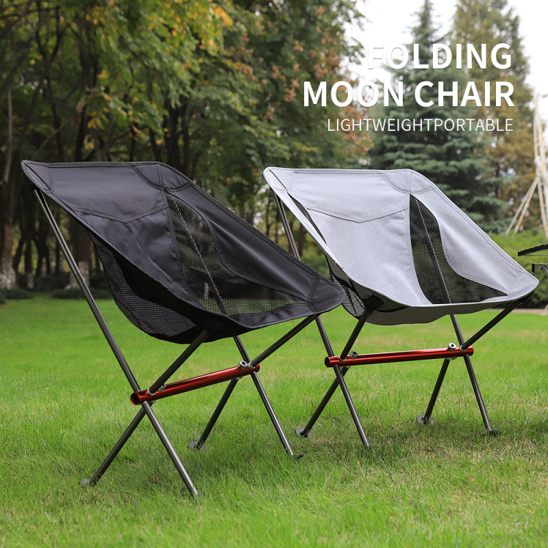 Cross-border Exclusive for 7075 Portable Aluminum Alloy Moon Chair Camping Beach Chair Outdoor Folding Chair Amazon