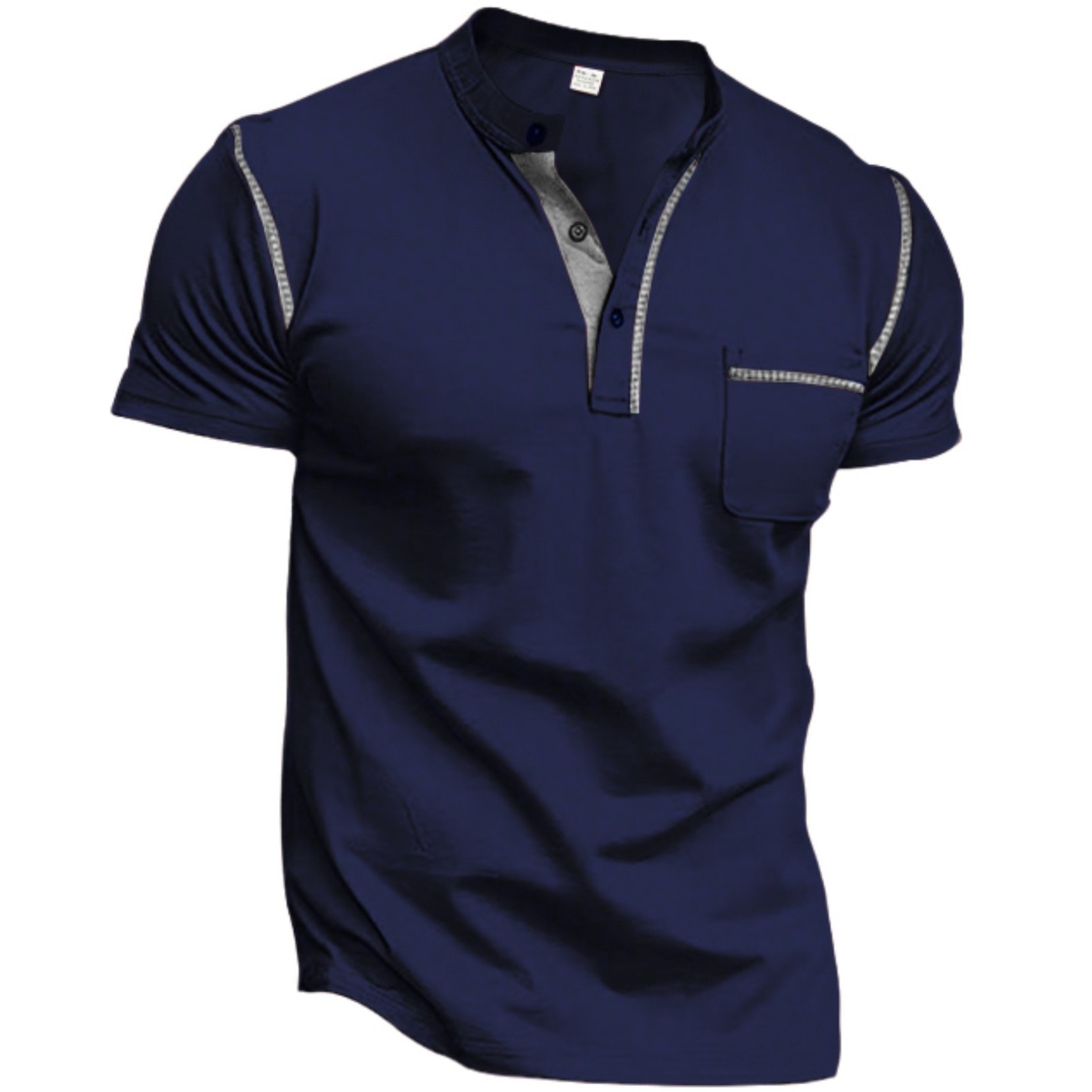 Verano nuevo Amazon hombre camiseta de manga corta estación independiente de comercio exterior transfronterizo rápido secado casual americano Henry polo