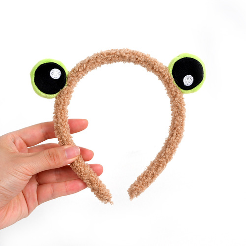 Korean Version Cute Cartoon Frog Eye Headband Fashion Women Face Washing Teddy Bear Big Eyes Creative Simple Hairband