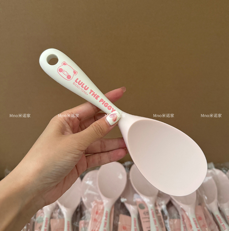 핑크 루루 돼지 실리콘 밥숟가락