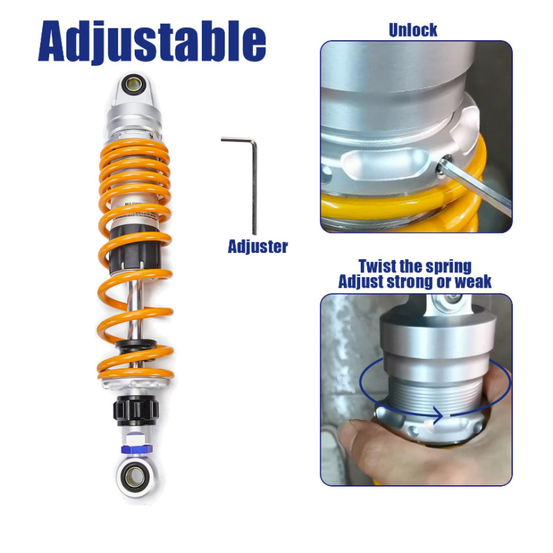 RFY340 Motorcycle Shock Absorber Recovery Damping Adjustable Modification Applicable to UHR150 250 Shock Absorber