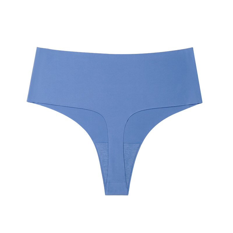 Europa y América sexy transpirable thongs de algodón entrepierna una pieza de cintura alta deportivo sin marcas de tamaño grande T pantalones íntimas mujeres