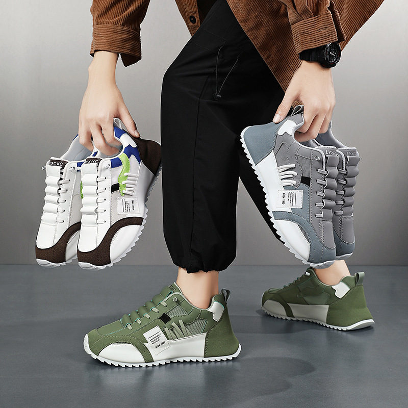 Tenis Deportivos Casuales de Talla Grande para Hombre de PU Resistentes al Desgaste para Uso Diario