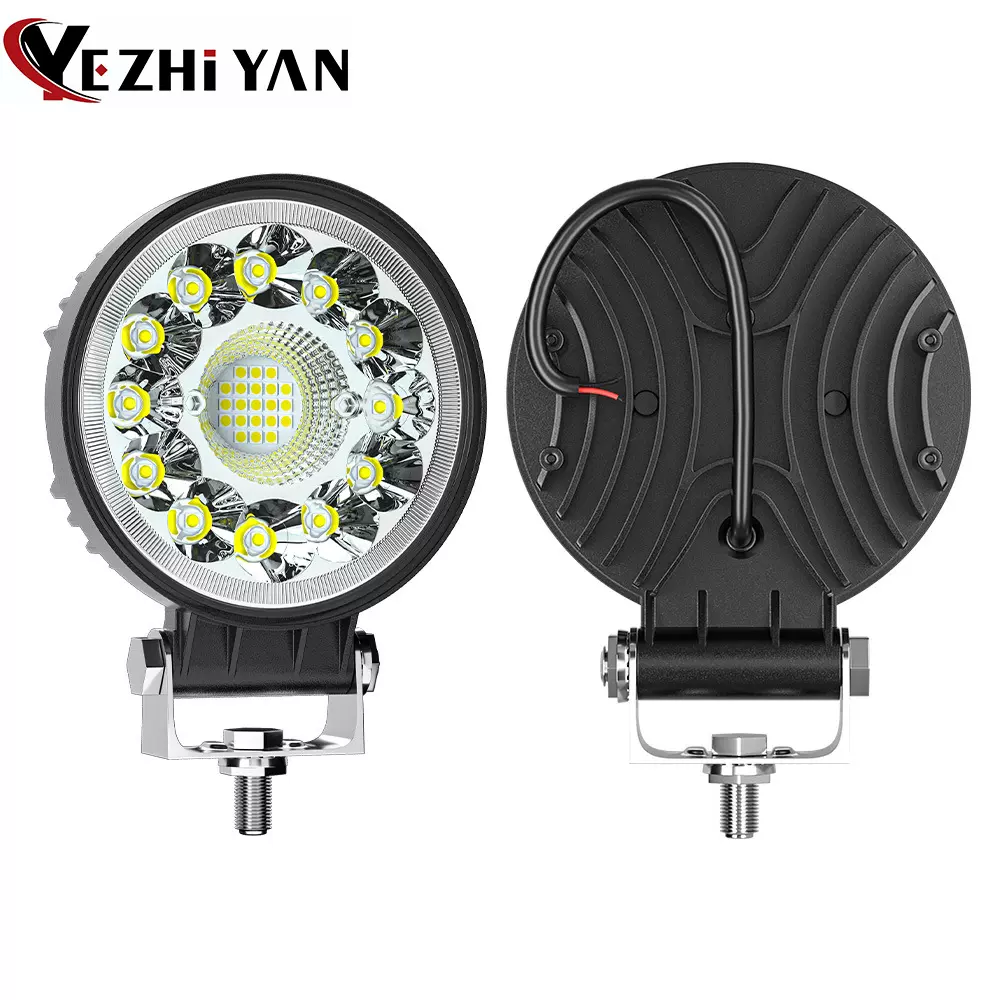 夜之焰汽车LED4.5寸99W圆形工作灯辅助照明检修越野车顶灯厂家