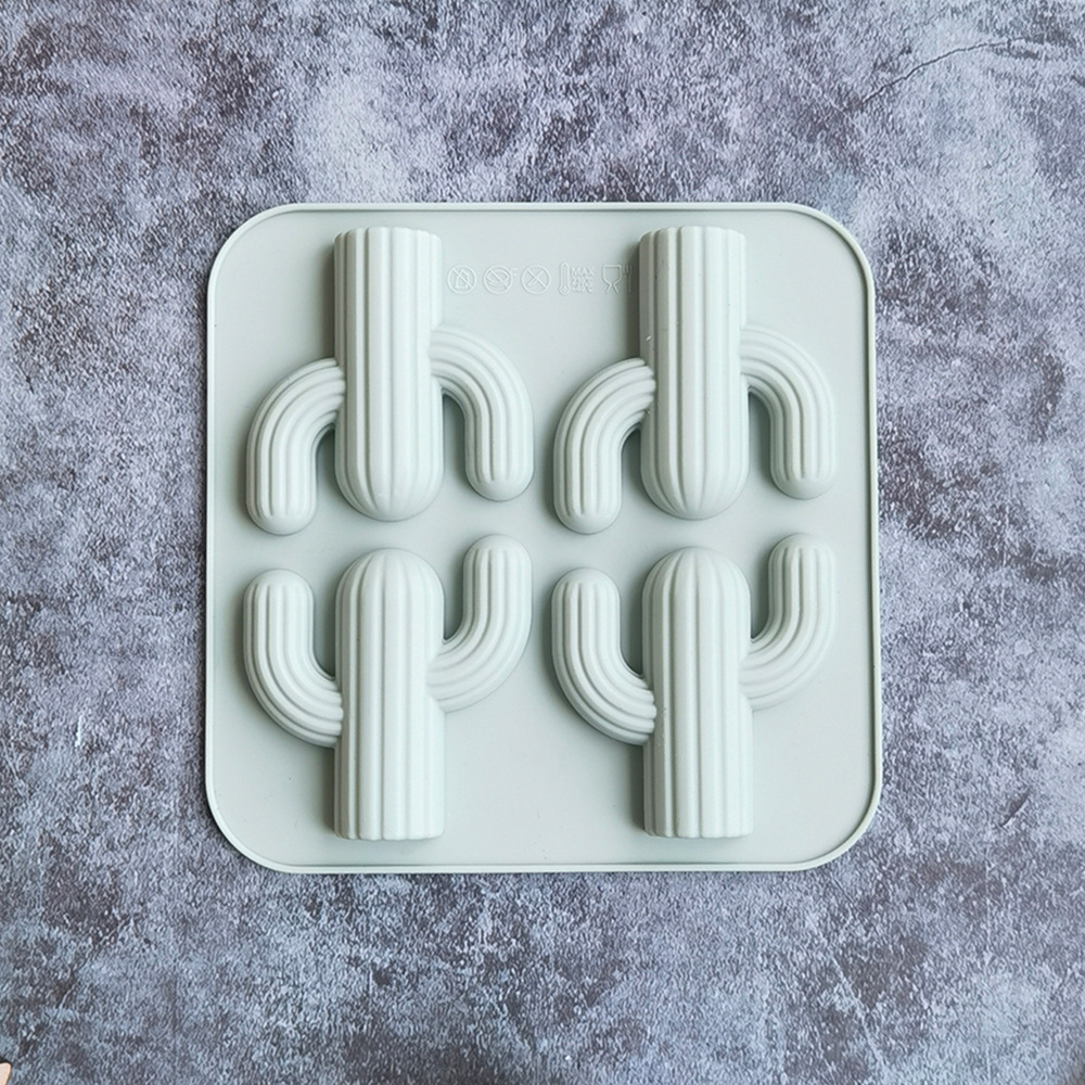 4 cactus 151 chocolate molde de silicona pastel helado pudín molde de postre jabón utensilios