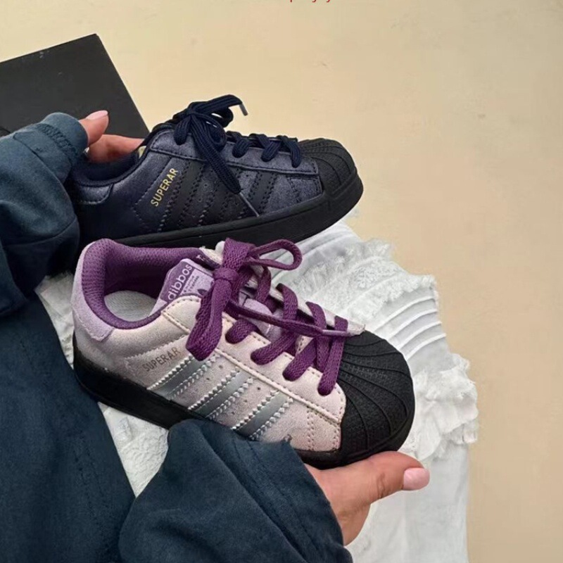 Autumn and Winter New Children's Shell Toe Sneakers 2025 Boys and Girls Casual Sports Shoes with Plush Thickened Cotton Training Shoes