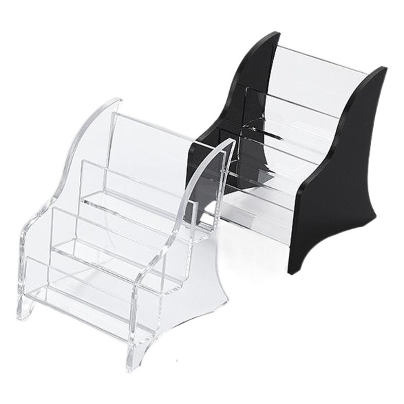 JARO caja de tarjeta de visita de alta gama caja de tarjeta de tres capas de doble capa caja de almacenamiento de papelería de oficina de regalo de escritorio de acrílico