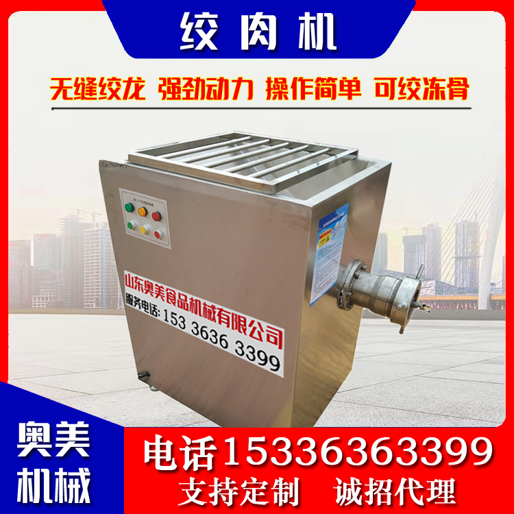冻肉鲜肉绞肉机 全自动冻肉绞肉机设备 商用立式不锈钢冻肉绞肉机