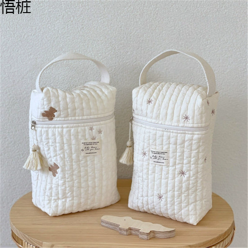 Корейская сумка для мамы, легкая подвесная сумка для коляски, многофункциональная сумка для мамы и ребенка с вышивкой, сумка для хранения ребенка дома