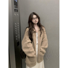 2025秋季新款女装慵懒宽松高级感外穿毛衣外套女上衣韩系针织开衫