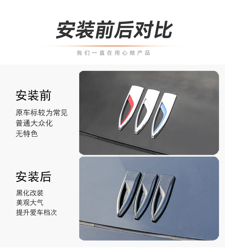 Envision S/Plus Regal E5 Gl8 New Car Logo Blackened Logo Decorative Cover Modified Front and Rear Emblems
