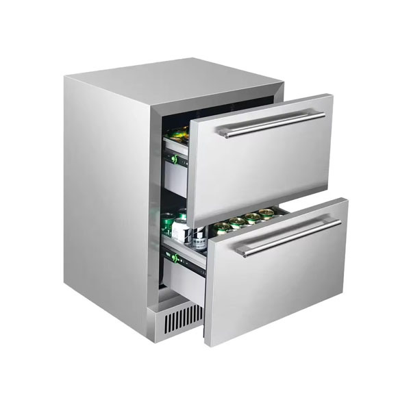 Export Bc-145Ws Vertical Inverter Dc Embedded Double Drawer Full Refrigeration Refrigerator Built-In