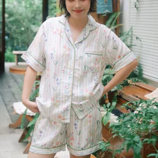 兰精天丝棉凉感睡衣女士短袖短裤夏季薄款莱赛尔家居服套装可外穿
