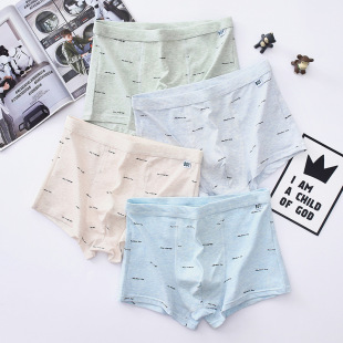 Aifunny children and teenagers cotton underwear men's breathable boxers plus size junior high school students Men's big children boxers wholesale