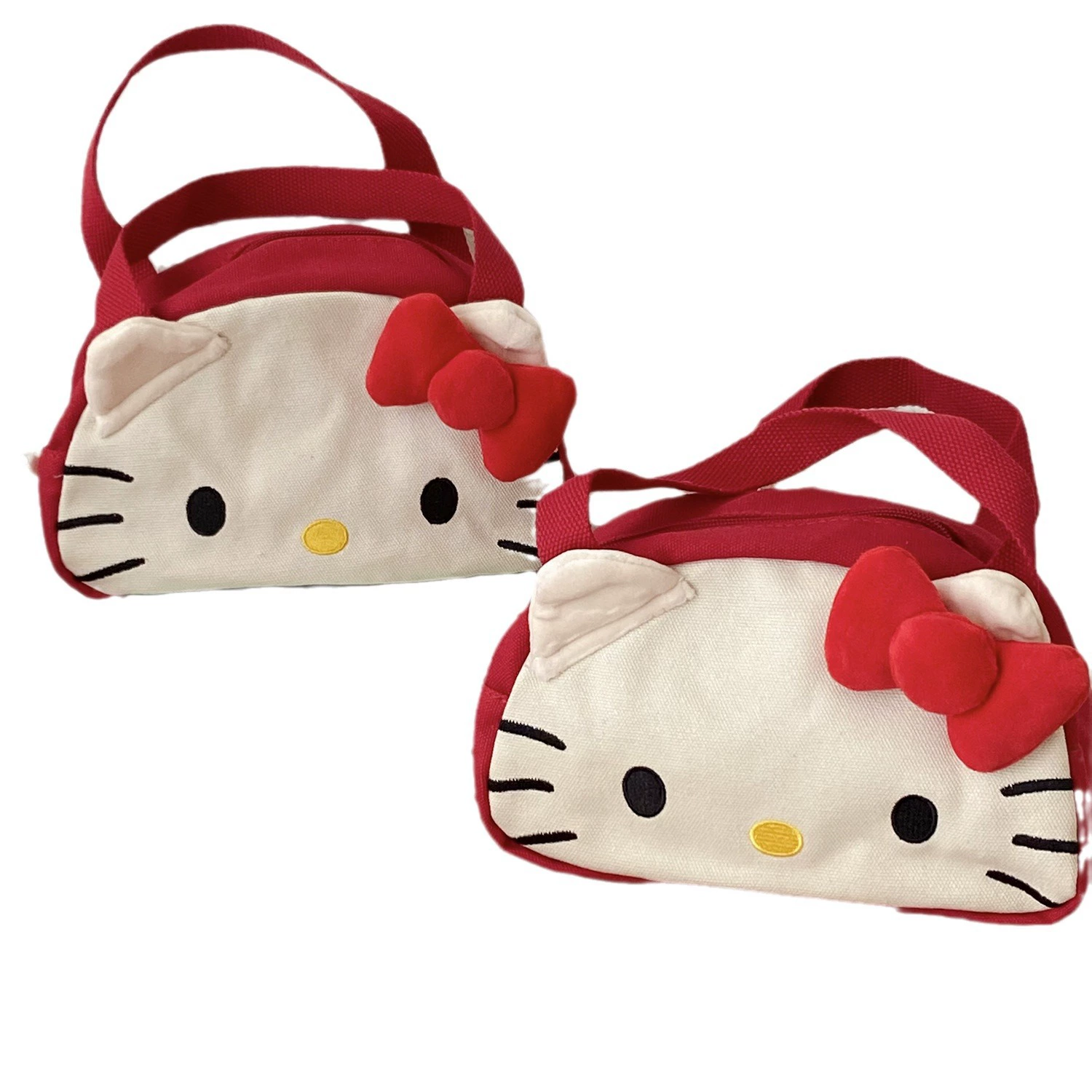 Ручной косметичка Japanese Cartoon Card Holder, холст 24×9×17 см, красная