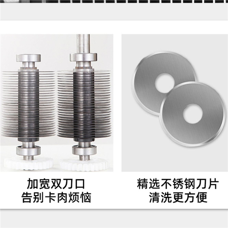 Corte de carne de alta potencia de acero inoxidable vertical eléctrico comercial cortador de carne cortador de verduras cortador de alimentos cocinados