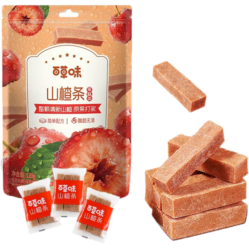 百草味 山楂条 120g 果丹皮干山楂片糕果脯小零食怀旧