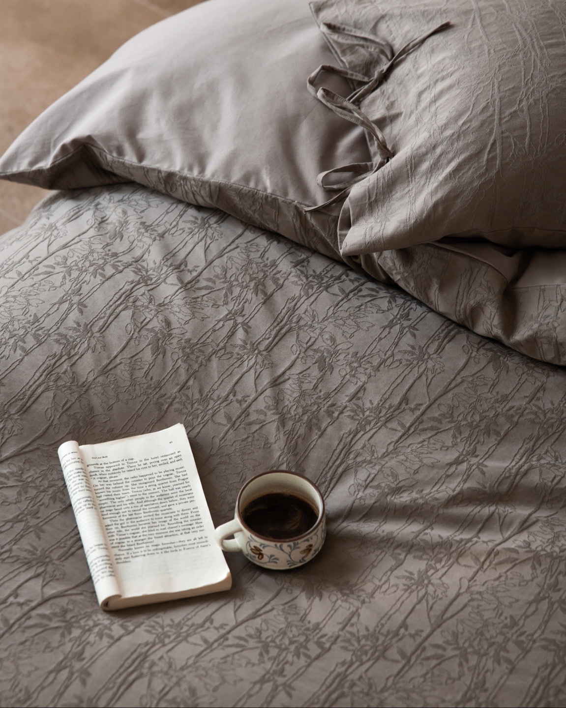 Parure de lit en coton jacquard style scandinave housse couette_voghion.com