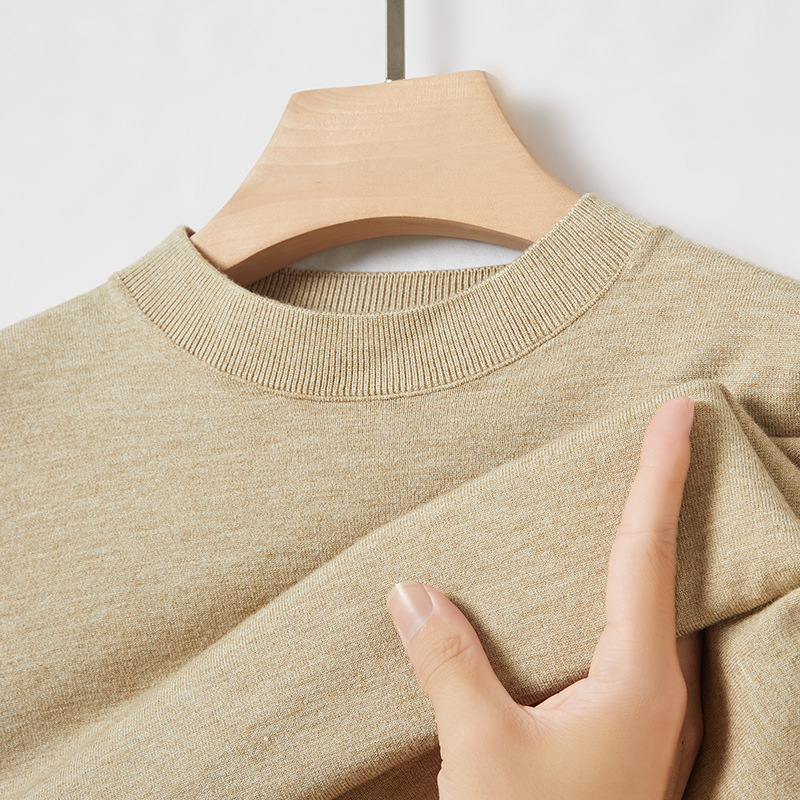 Demi-season universal casual solid color keep warm knitted sweater…