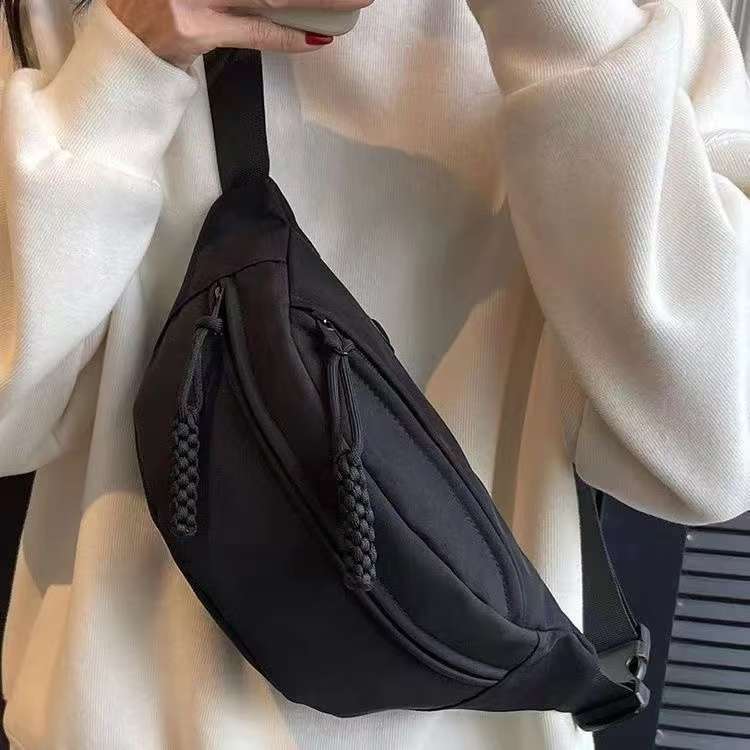 简约斜挎包胸包时尚休闲包女2025新款情侣包包运动百搭日系风胸包|undefined