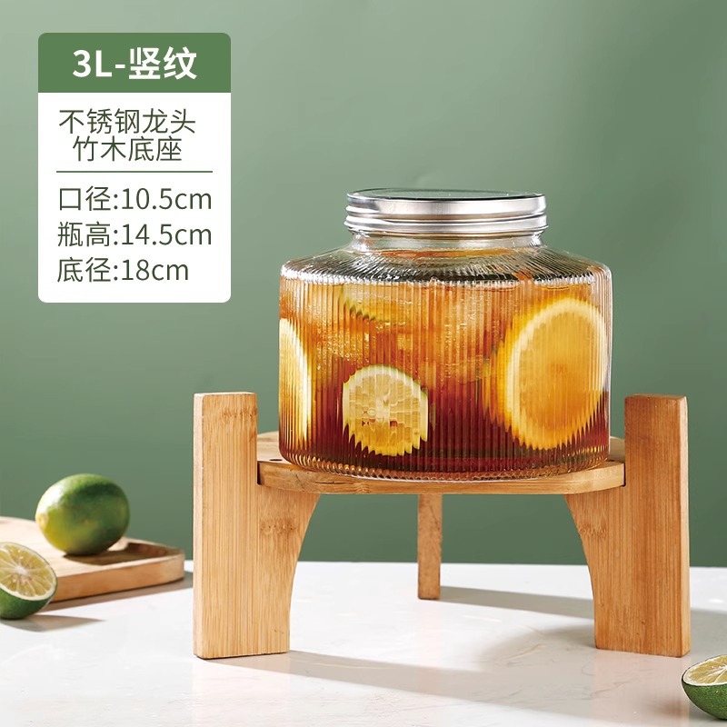 En nombre del barril de Cola, barril de bebida de cerveza, barril de vino de barman, barril de té de frutas con grifo, barril de jugo, contenedor, botella de vidrio