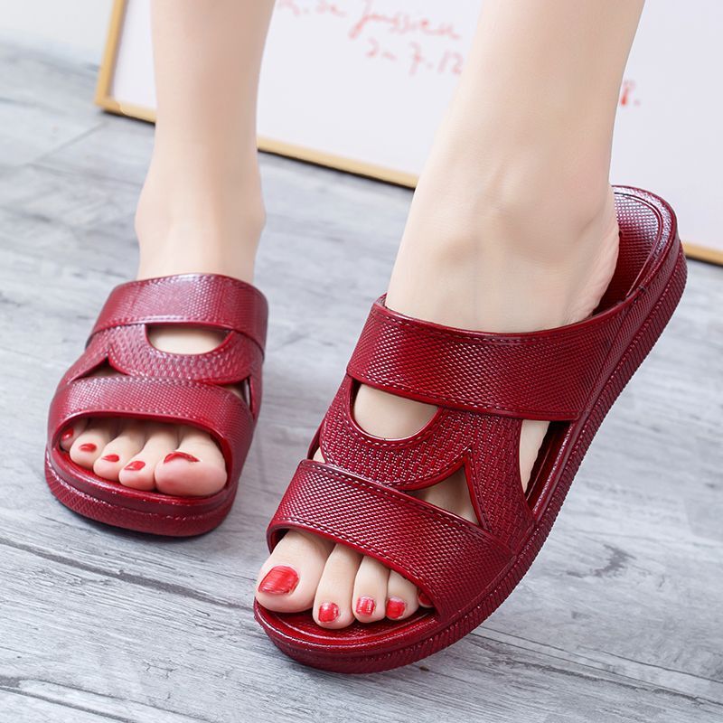 Women's Slippers Non-slip Middle-aged and Elderly Home Comfortable Summer Mother Grandma Bathroom Soft Bottom Middle-aged and Elderly Elderly