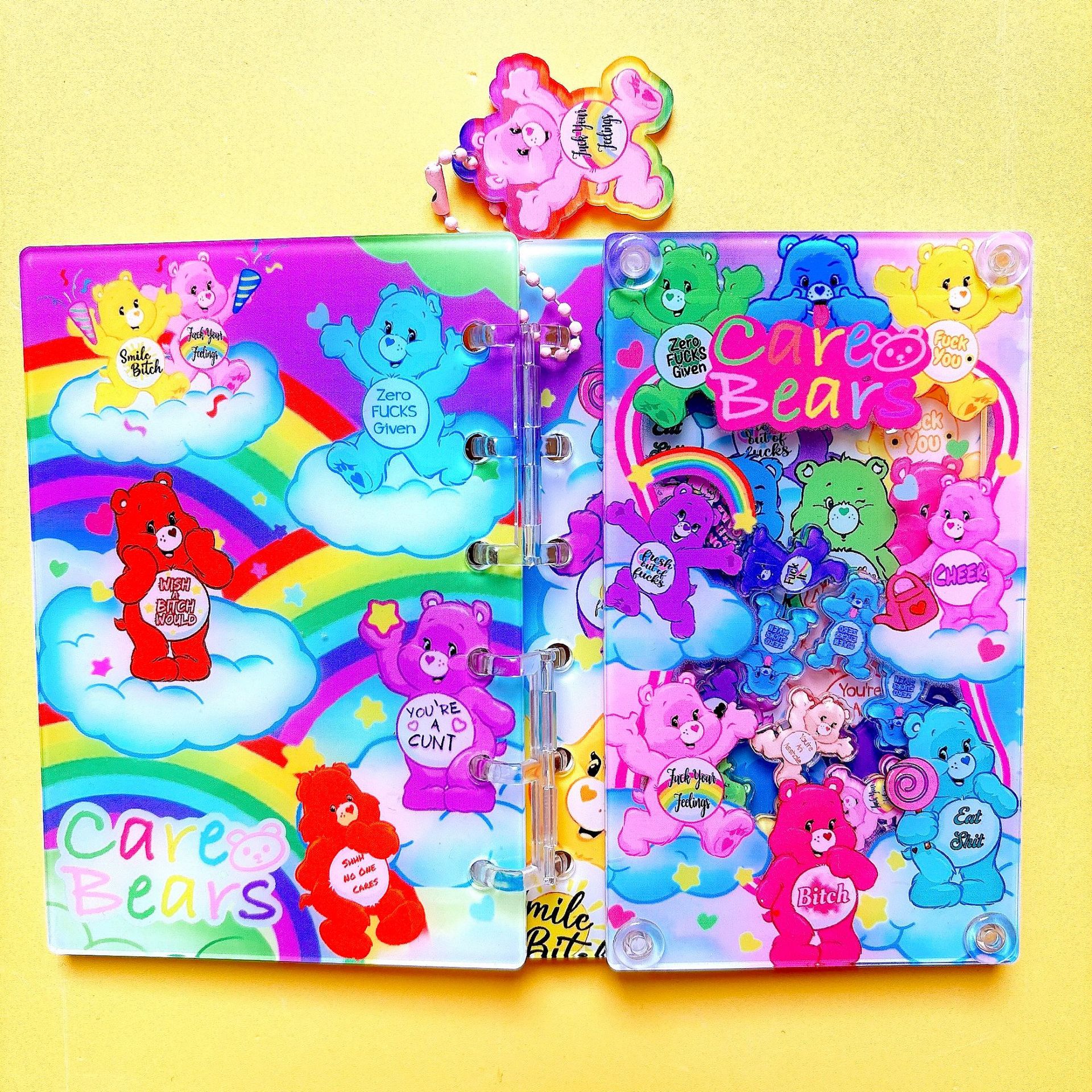 54種類の揺れるアクリルノート、クロスボーダーで人気のTikTokで話題の美しいルーズリーフノート、DIY A7/A5