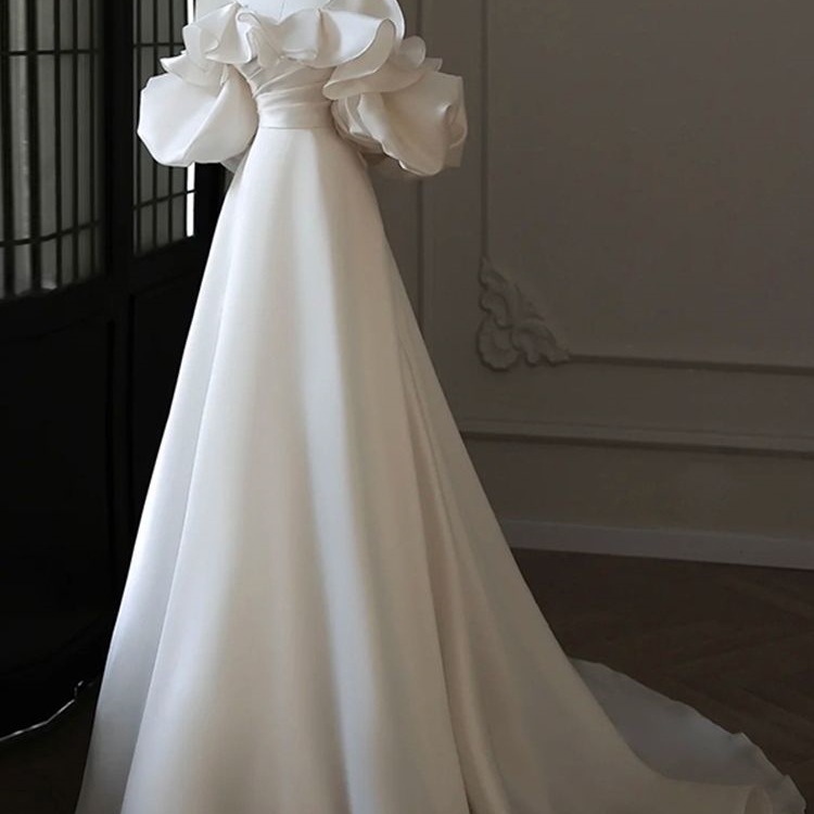 Light Wedding Dress 2025 New Style Super Fairy Style Wedding Dress Bride Welcome Dress Wedding Banquet Small Tail