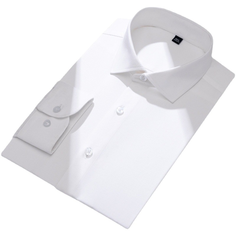 Windsor collar estilo francés camisa de los hombres no planchar manga larga de negocios Luz de lujo de los hombres ropa de trabajo casual Camisa de los hombres