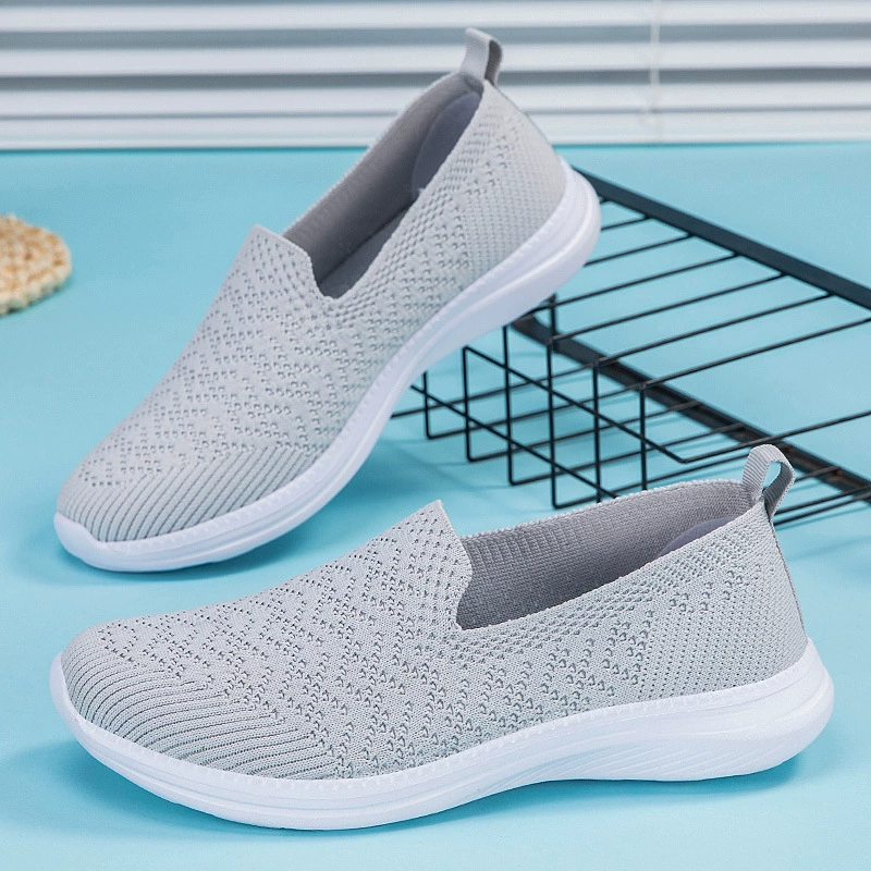 Тканевая обувь Old Beijing, женская обувь для мам, Летний дышащий сетчатый топ без шнуровки, легкая спортивная обувь для пожилых людей с мягкой подошвой, прогулочная обувь