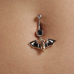 Europe and the United States cross-border jewelry personalized Halloween jewelry new bat belly button ring navel nail navel ornaments