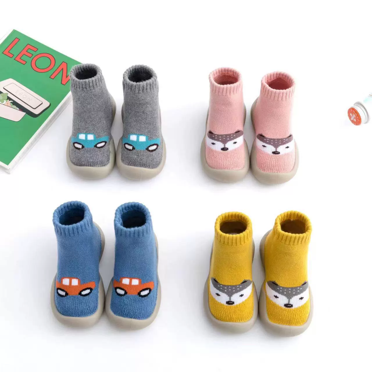 Детские ходунки мягкие подошвы нескользящие весной и осенью детские носки обувь в помещении