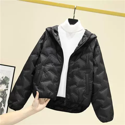 Winter velvet keep warm down jacket with hood, duck down