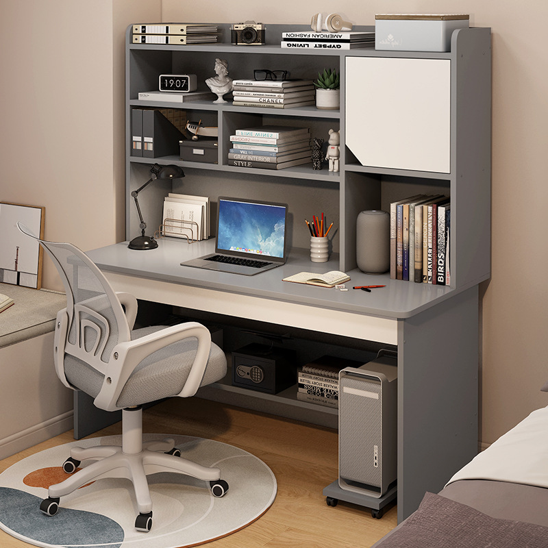 책상 학생 집 발코니 책상 책장 조합 컴퓨터 책상 통합 책장 침실 작은 테이블 학습 테이블