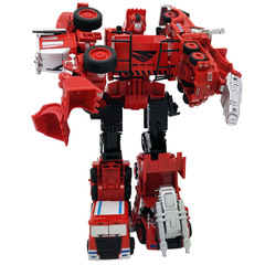 Alloy Deformation Five-in-One Transformer Robot Firefighter Children's Fire Engine Model Toy Dropshipping