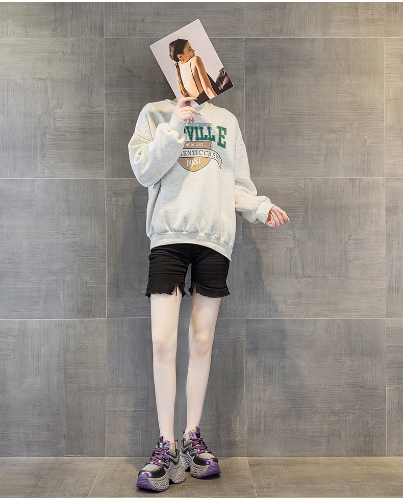 Giày sneaker nữ chunky đế dày tăng chiều cao phong cách hot girl mùa xuân 2026 — M2807 màu be, M2807 màu bạc, M2807 màu đen, M2807 Màu tím chi tiết 17