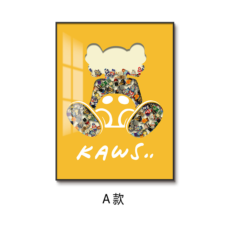 Bloques de construcción de Lego, pintura decorativa para personas, pasillo de entrada, sala de estar, sofá, pintura colgante, dormitorio infantil tridimensional 3D, pintura de cabecera