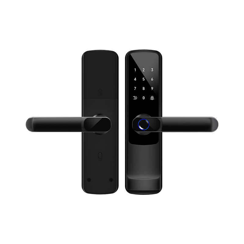 Cerradura inteligente TTLOCK de aleación de aluminio con huella dactilar y WiFi, superventas transfronteriza, para puertas de madera, con diseño antigraffiti, para apartamentos, del fabricante.