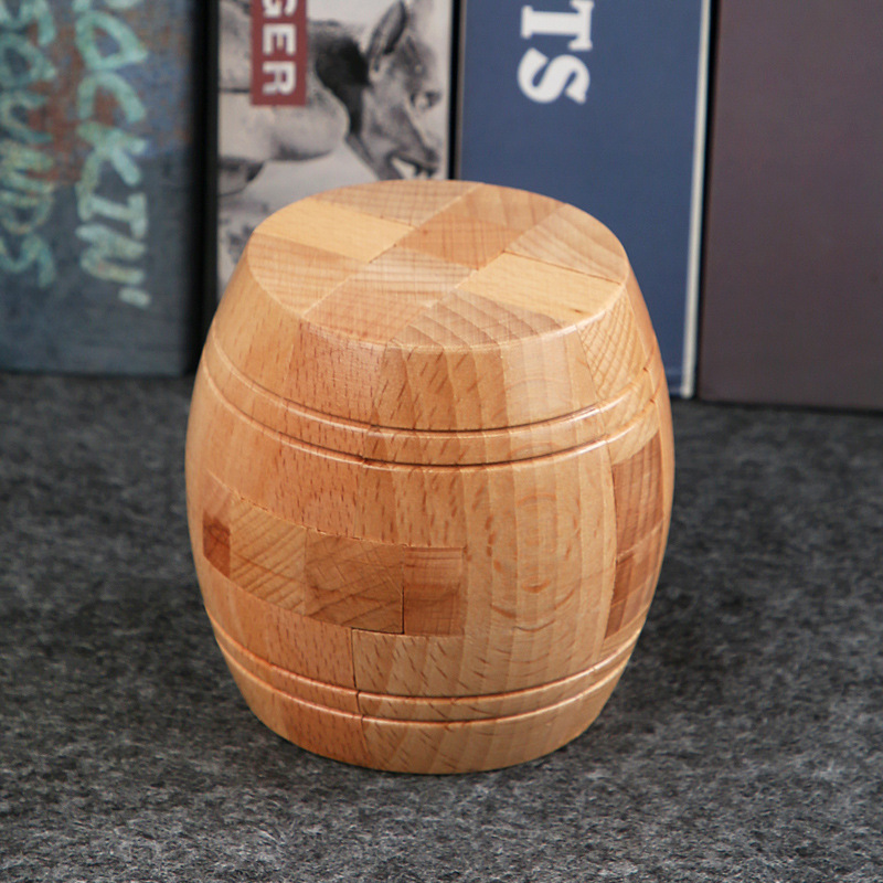 Niños Yizhi Kongming Lock Luban Lock Burning Brain Toys Educación temprana Bloques de construcción ensamblados Barril de vino Jardín Cerradura de bolas Personalización al por mayor