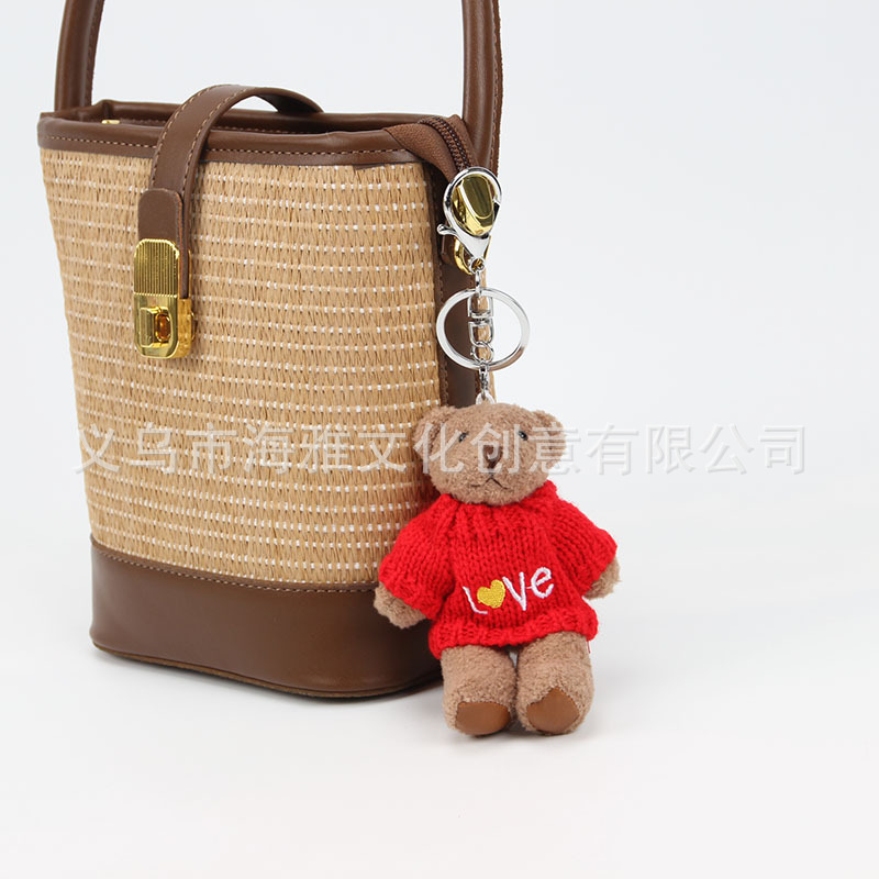 LOVE red sweater brown bear