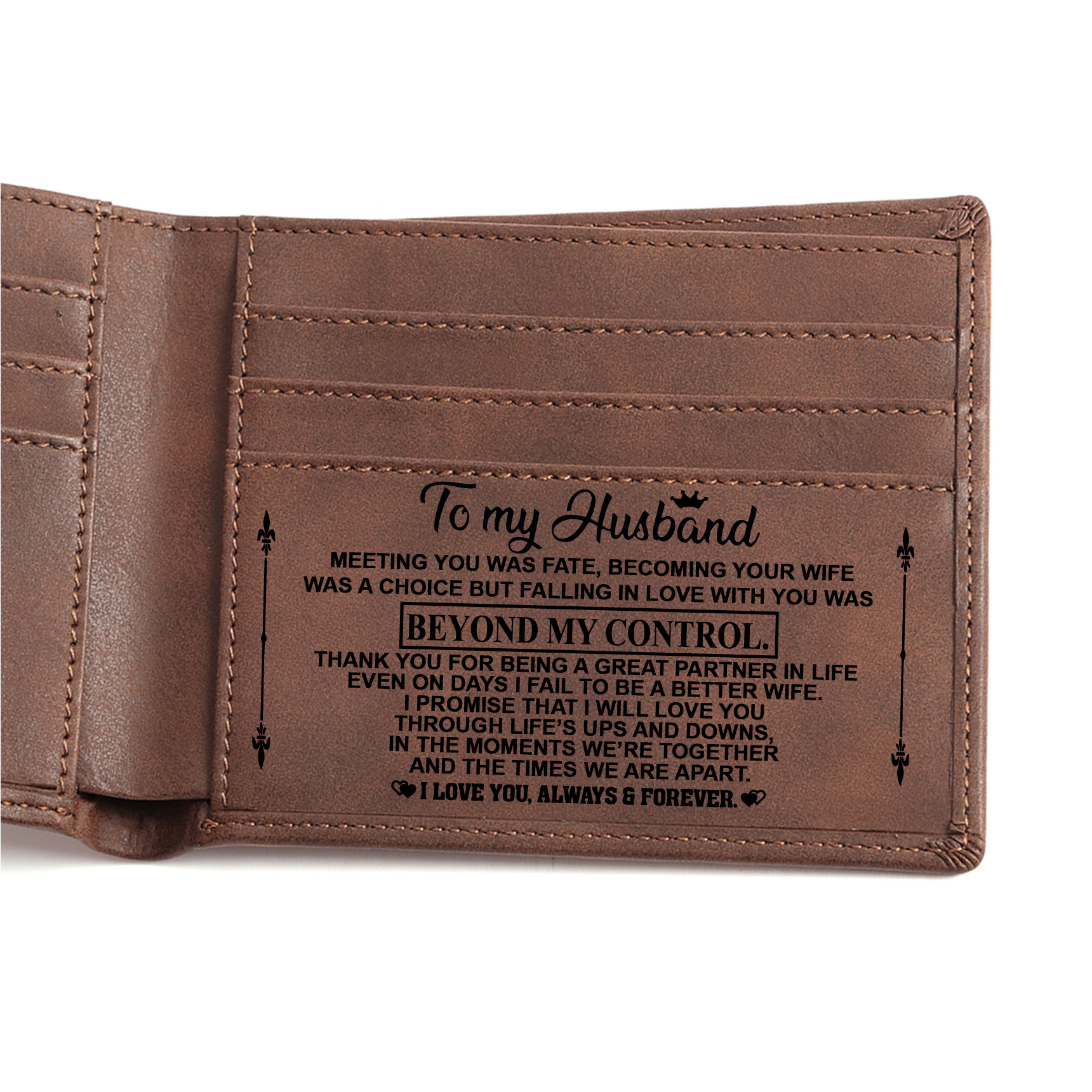 VP café para hombres, cartera de cuero PU, comercio exterior, grabado láser, cartera de grabación negra, regalos de Navidad.