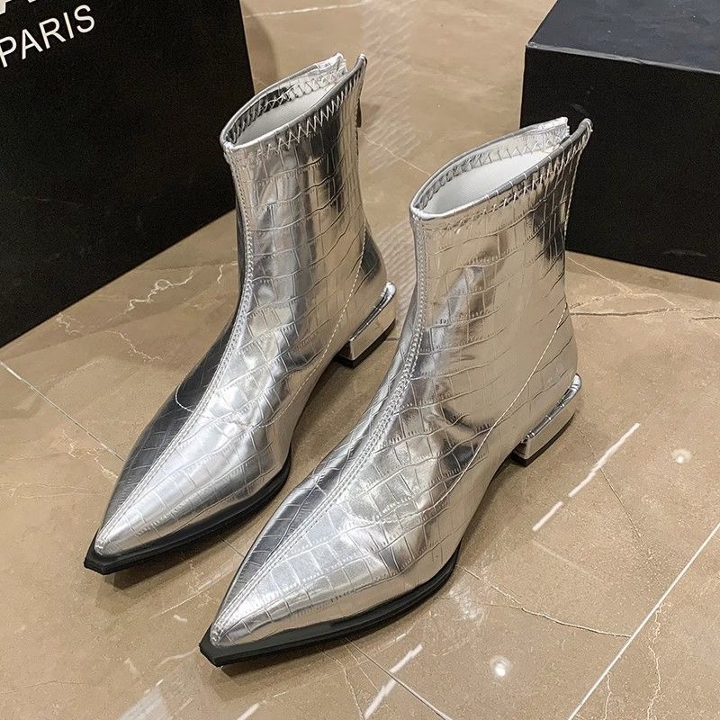 Autumn fashionable chelsea pointed-toe with zipper