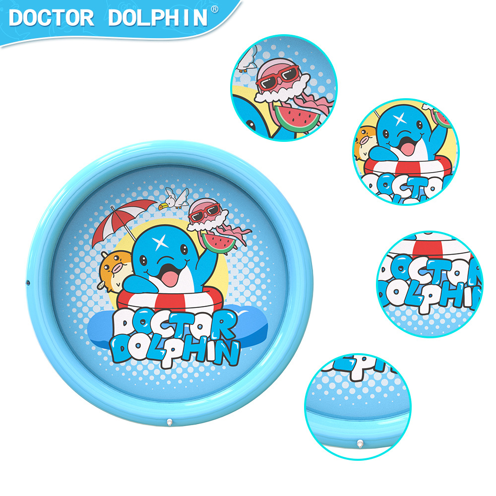 Doctor Dolphin | estera de pulverización de agua de PVC estera de pulverización de agua para niños estera de pulverización de agua al aire libre juguetes para niños