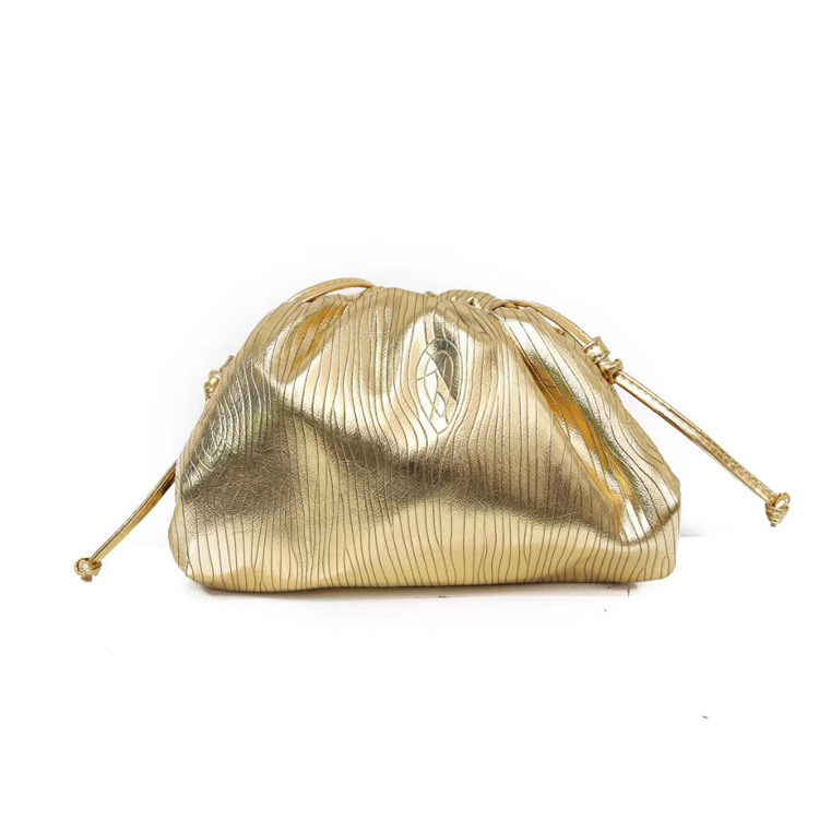 Cross-border Women's Bag 2023 New Golden Cloud Bag Large and Small Size Woven Dumpling Bag Handbag Single Shoulder Crossbody Bag Women's Bag Cross-border Women's Bag 2023 New Golden Cloud Bag Large and Small Size Woven Dumpling Bag Handbag Single Shoulder Crossbody Bag Women's Bag