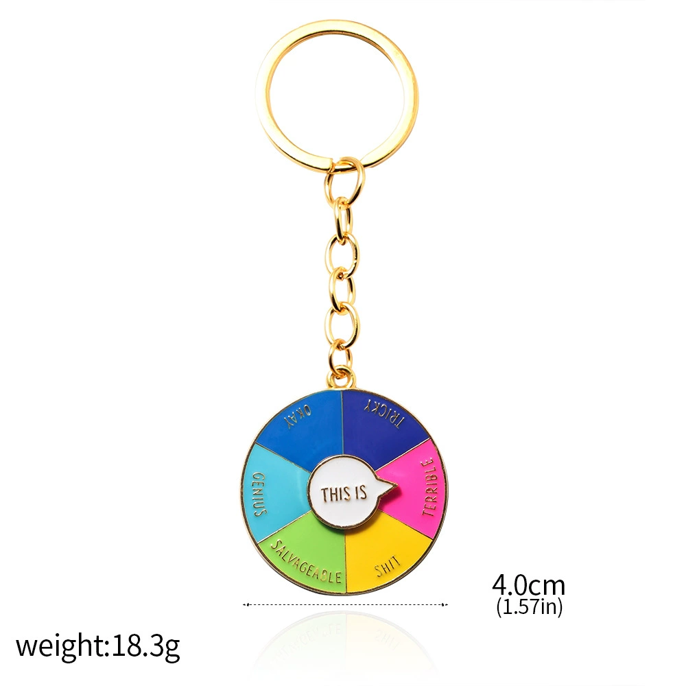 Rainbow emotional adjustable keychain, badge, brooch