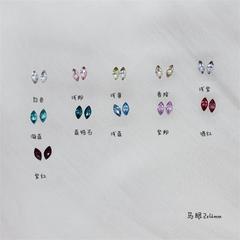 2*4mm馬眼水晶石歯ドリルばら積超光沢歯ドリルDIY歯ドリルカラー馬眼米粒歯ドリル